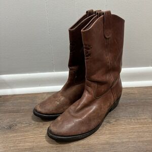 Chippewa USA Boots Brown Cognac Leather Cowboy Western READ‎